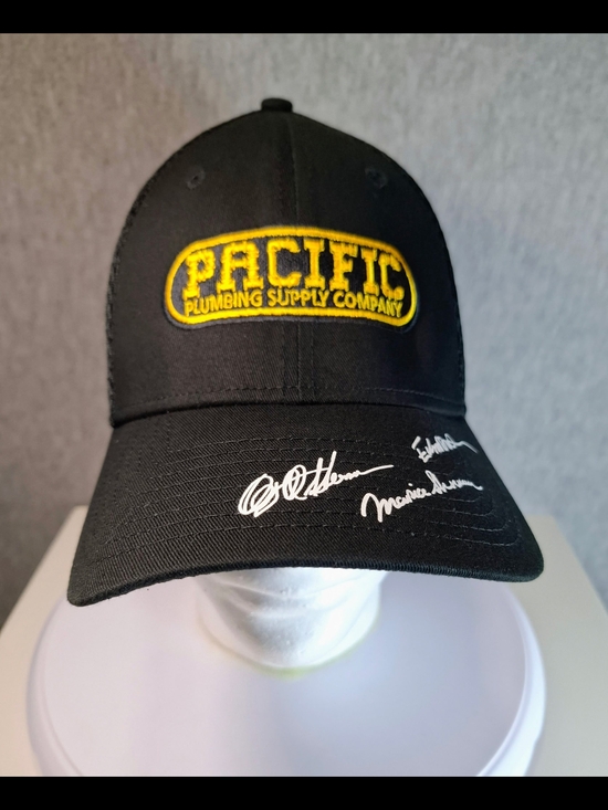 New Era Other - New Era Black Cap with Yellow Pacific Patch and White Signatures